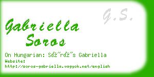 gabriella soros business card