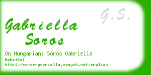 gabriella soros business card